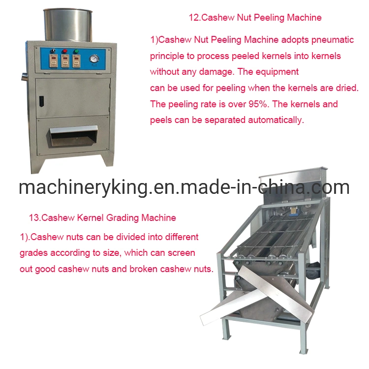 Raw Cashew Nut Processing Small Scale Machine Cashew Nut Sheller Production Line