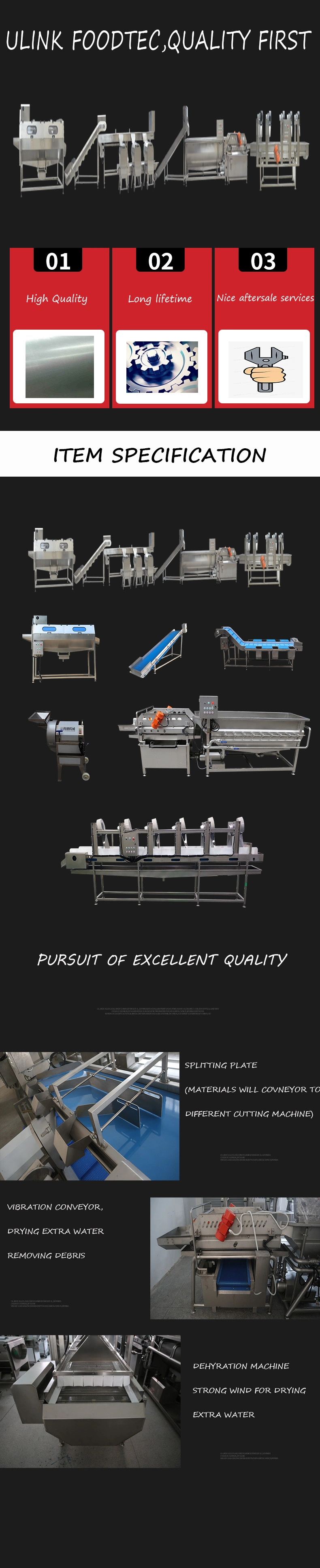 Roots Vegetable Cleaning Peeling Washing Cutting Drying Processing Line