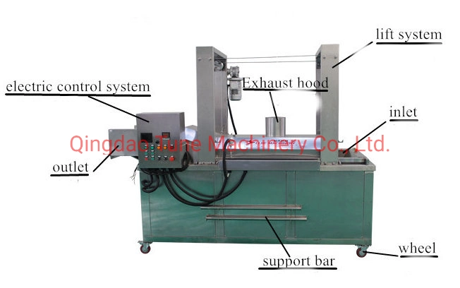 Continuous Automatic Gas Cassava Chips Chin Nuts Fish Belt Frying Oil Filtering Machine Potato Chips Fryer Machine Price